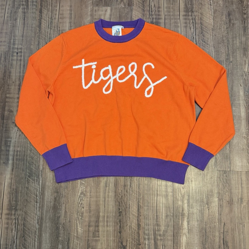 Queen Of Sparkles Sweater Tiger Queen Clemson SC Long Sleeve Football Fan Fall